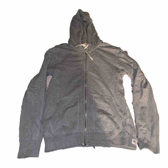Reigning Champ Gray‎ Zip Up Hoodie Men Size Medium Made in Canada Sweatshirt - Picture 1 of 9